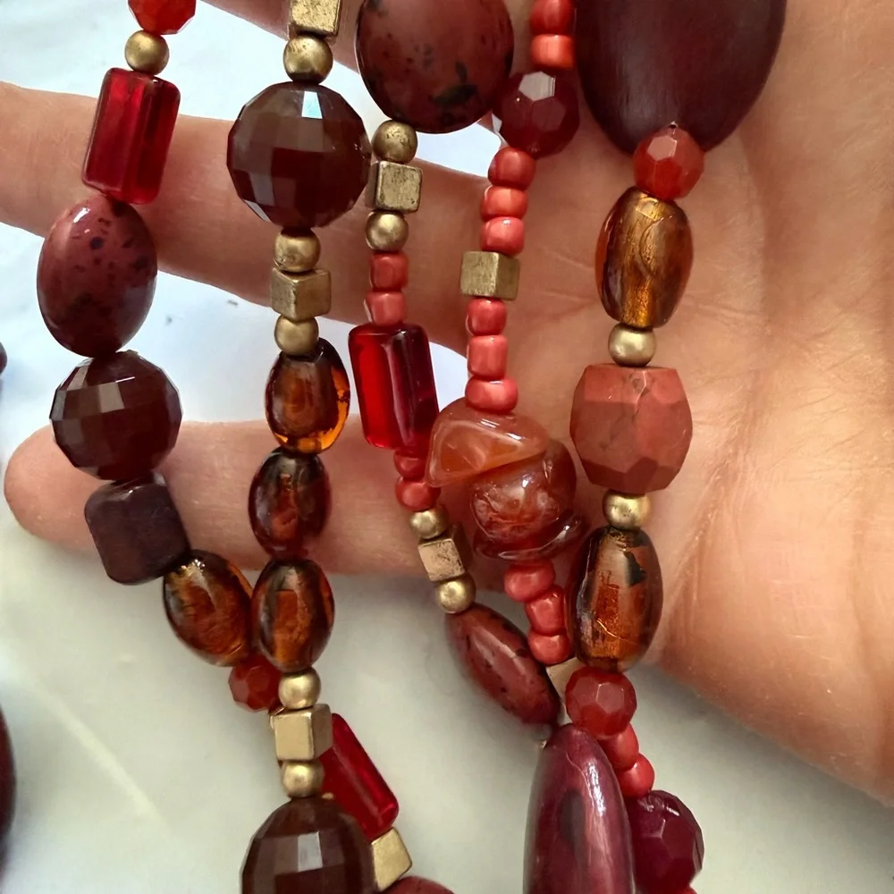 Lia Sophia five-strand beaded necklace